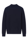 Maglia Giacca Full Zip a Coste in Lana Vergine