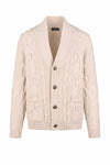 Supergeelong Wool Shawl-Collar Cardigan
