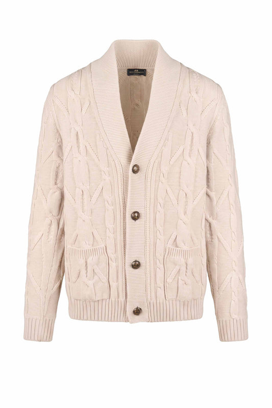 Supergeelong Wool Shawl-Collar Cardigan