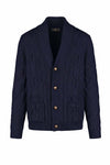 Supergeelong Wool Shawl-Collar Cardigan