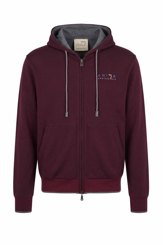 Wool and Cotton Full-Zip Hoodie - MONTEZEMOLO