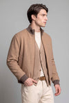 Reversible Padded Alpaca and Wool Herringbone Bomber Jacket - MONTEZEMOLO