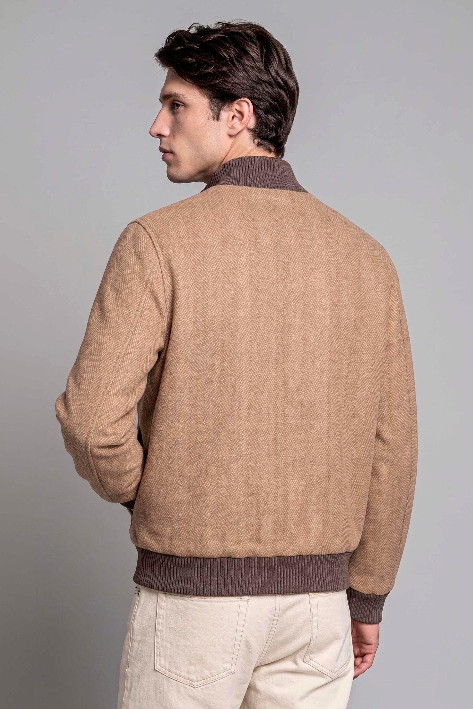 Reversible Padded Alpaca and Wool Herringbone Bomber Jacket - MONTEZEMOLO