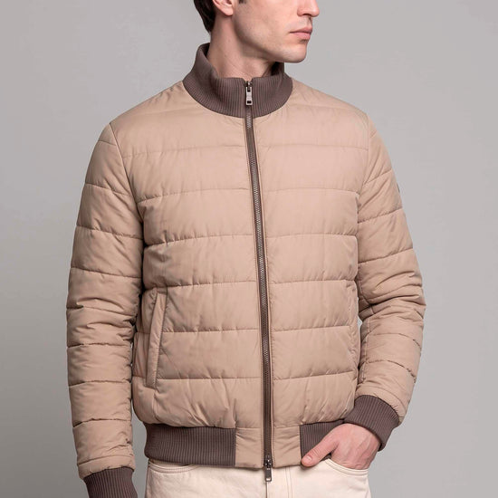Reversible Padded Alpaca and Wool Herringbone Bomber Jacket - MONTEZEMOLO