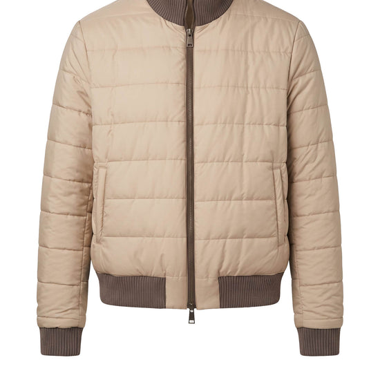 Reversible Padded Alpaca and Wool Herringbone Bomber Jacket - MONTEZEMOLO