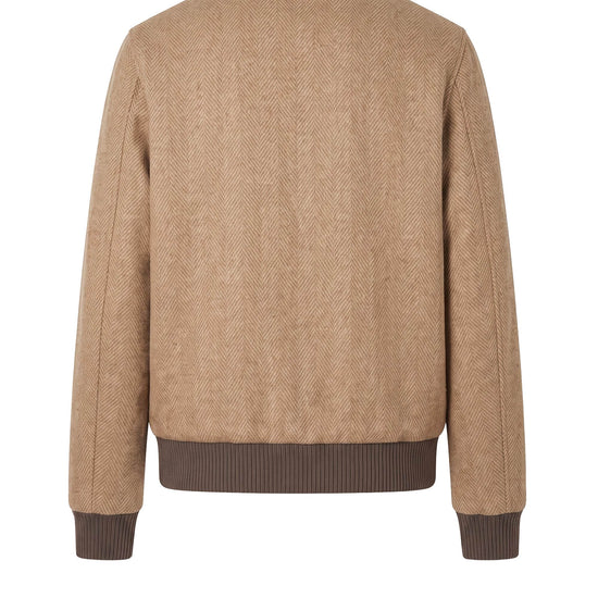 Reversible Padded Alpaca and Wool Herringbone Bomber Jacket - MONTEZEMOLO