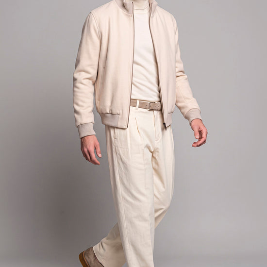 Reversible Padded Wool and Cashmere Bomber Jacket - MONTEZEMOLO