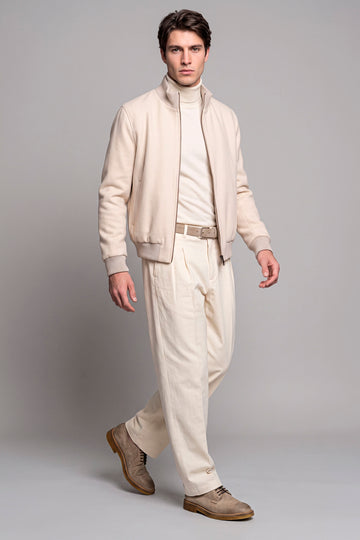 Reversible Padded Wool and Cashmere Bomber Jacket - MONTEZEMOLO