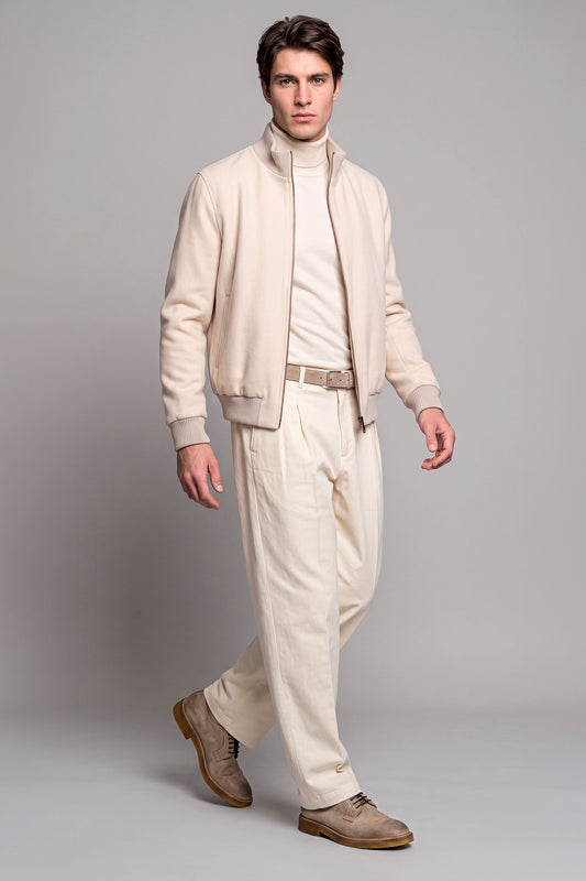 Reversible Padded Wool and Cashmere Bomber Jacket - MONTEZEMOLO