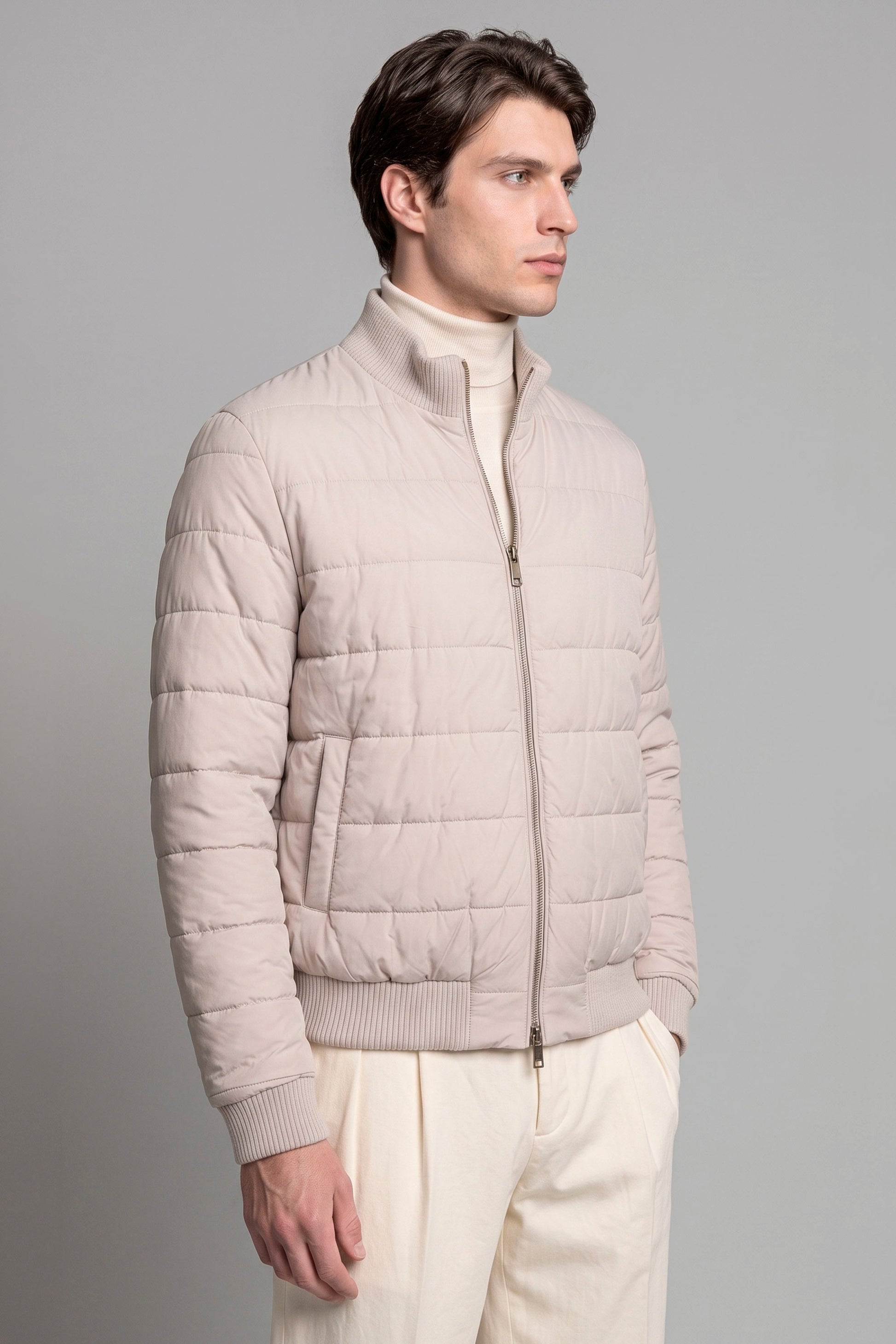Reversible Padded Wool and Cashmere Bomber Jacket - MONTEZEMOLO