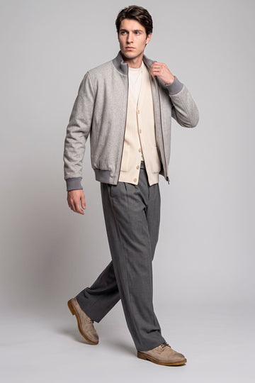 Bomber reversibile imbottito in misto lana vergine