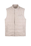 Quilted Stretch Wool Vest with Snap Buttons