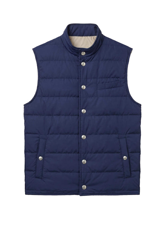 Quilted snap-button vest