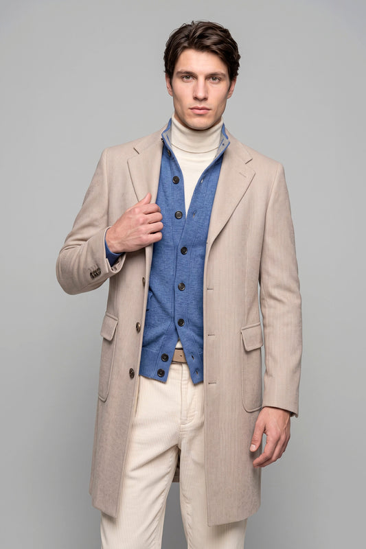Cappotto Monopetto in Lana e Cashmere - Tessuti Zegna®
