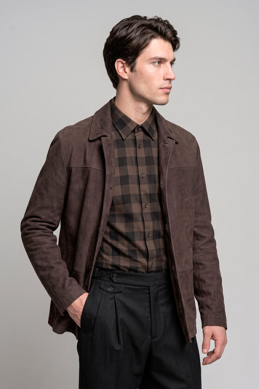 Waxed Nubuck Leather Jacket