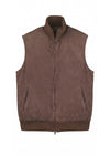 Full-Zip Suede Vest - MONTEZEMOLO