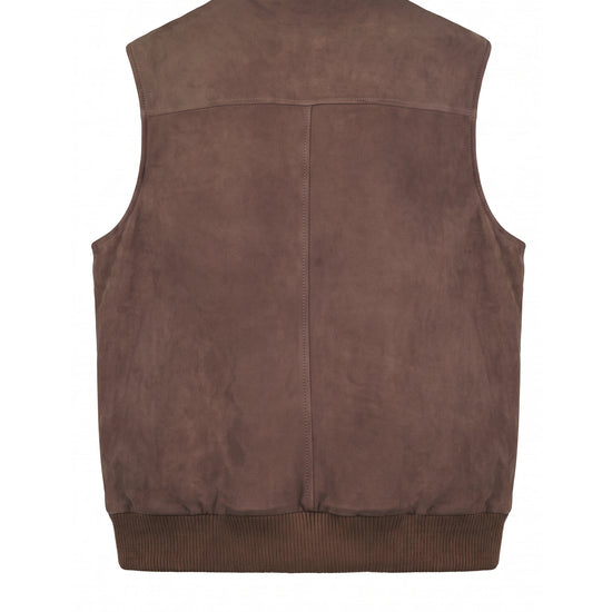 Full-Zip Suede Vest - MONTEZEMOLO