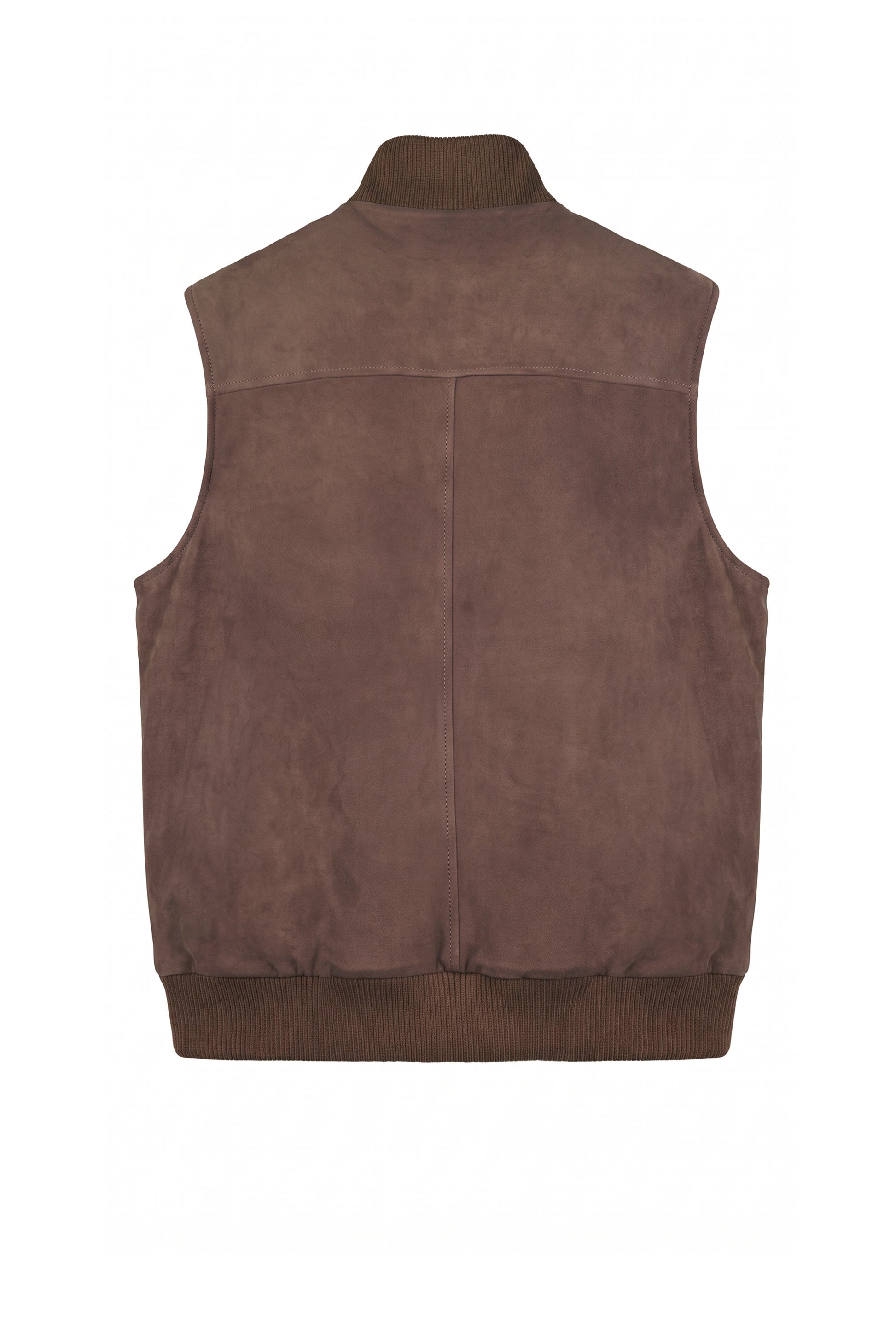 Full-Zip Suede Vest - MONTEZEMOLO