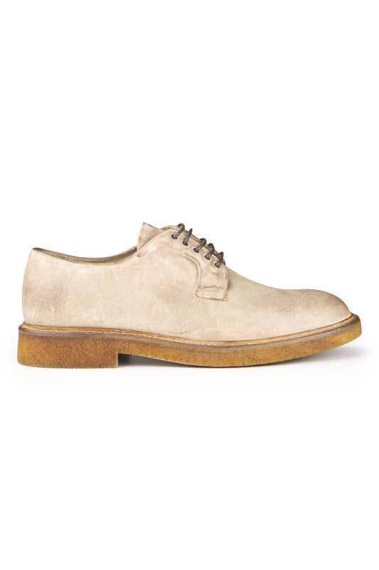 Worked Suede Derby Shoes - MONTEZEMOLO