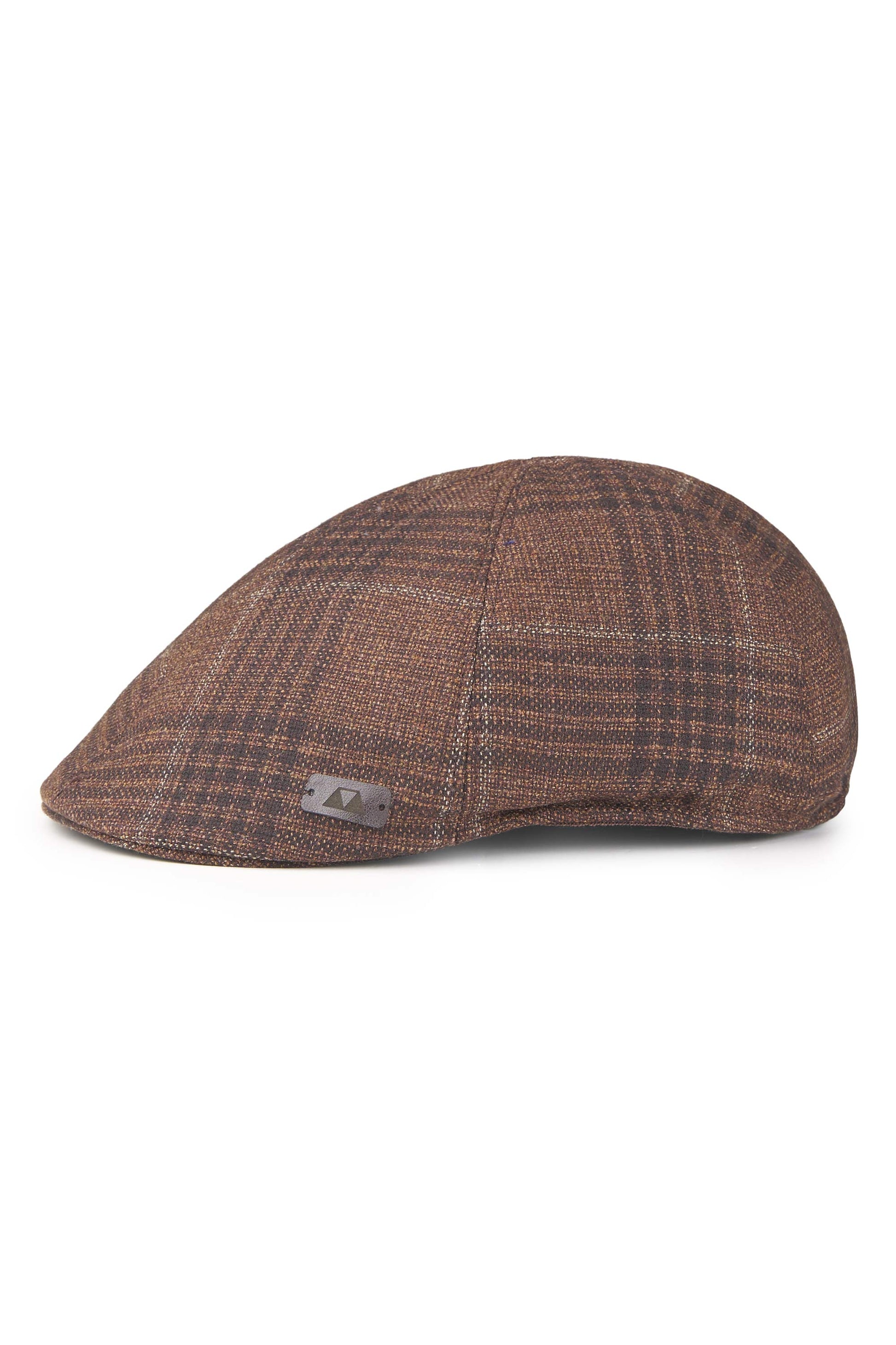Pure Wool Check Flat Cap - Loro Piana® Fabrics - MONTEZEMOLO