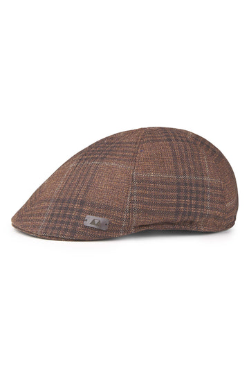Pure Wool Check Flat Cap - Loro Piana® Fabrics - MONTEZEMOLO