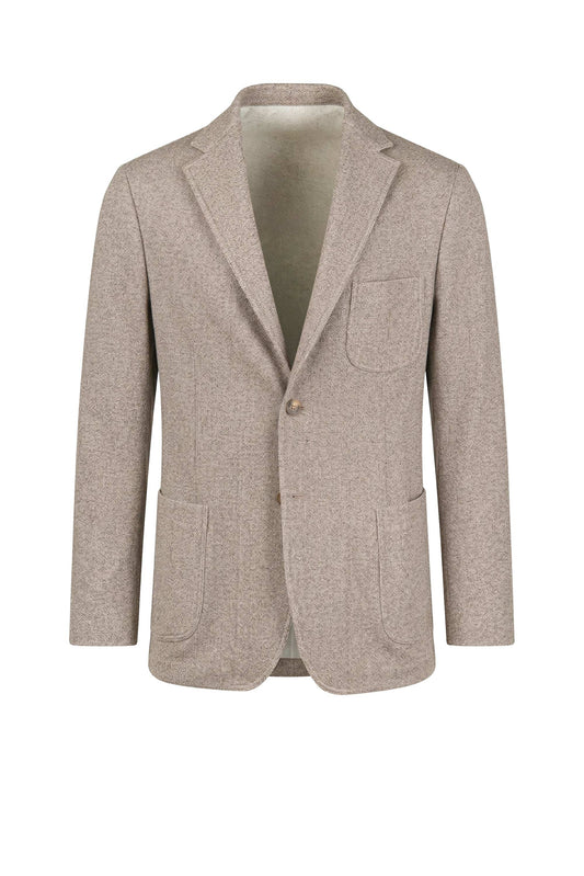Unlined jacquard cotton jersey blazer
