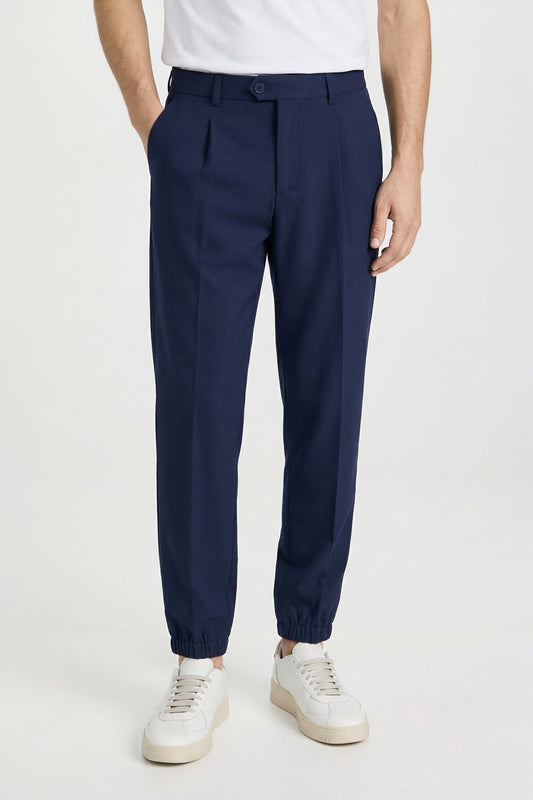 ZMART jersey trousers with pleat - MONTEZEMOLO