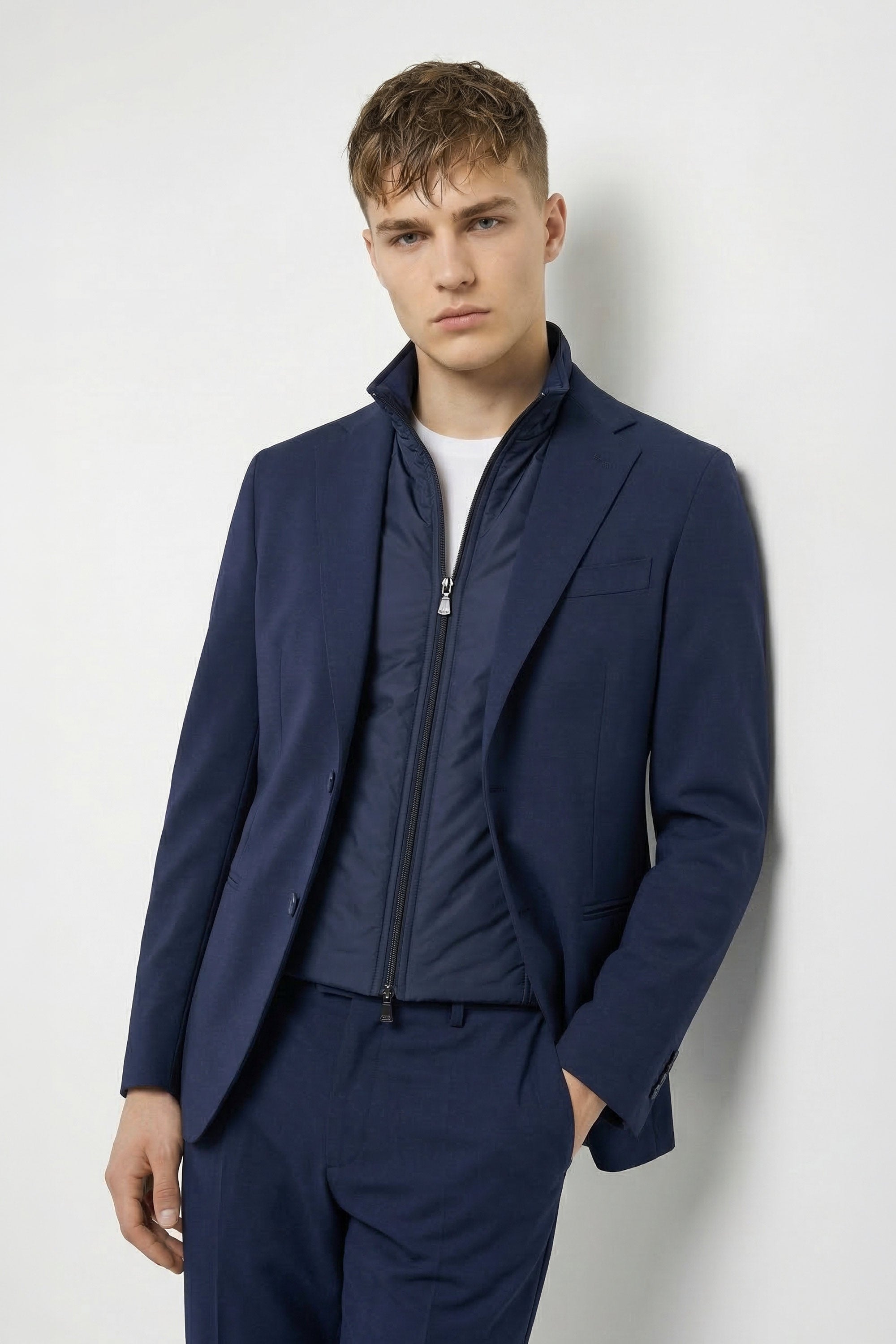  ビブタイツ M ダークブルー L ZMART travel jacket with removable bib – MONTEZEMOLO
