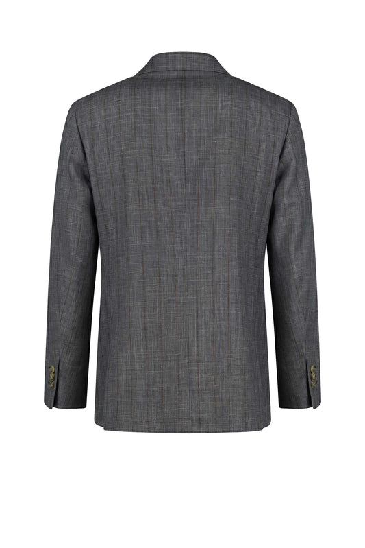 Doublebreasted blazer in wool, silk & linen - Loro Piana® fabrics - MONTEZEMOLO