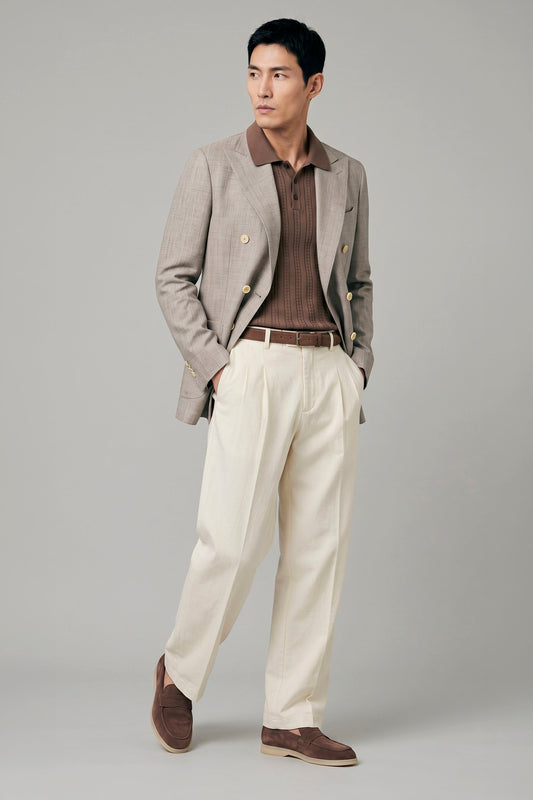 Double-breasted jacket - Loro Piana® fabrics