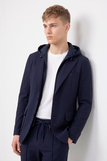 ZMART travel jacket with removable hooded bib