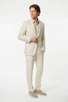 Pinstriped wool and cotton jersey suit