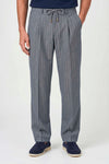 Pantalone con coulisse in tessuto a resca