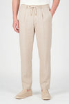 Pantalone con coulisse in tessuto a resca