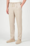 Pantalone con coulisse in tessuto a resca