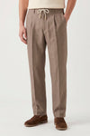 Pantalone con coulisse in tessuto a resca