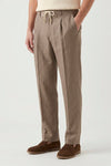 Pantalone con coulisse in tessuto a resca