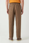 Pure linen drawstring trousers