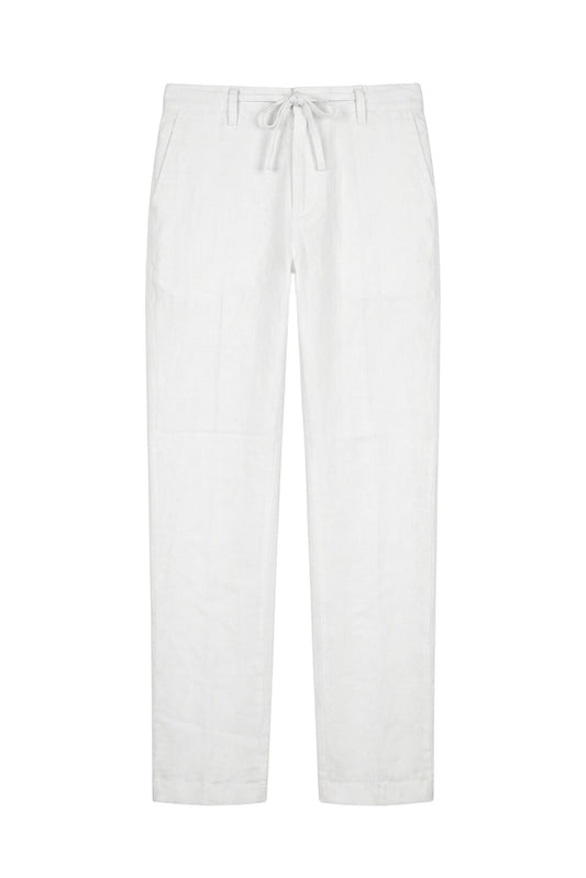 Linen and cotton trousers with drawstring - MONTEZEMOLO