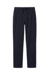 Linen and cotton trousers with drawstring