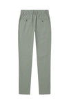 Linen and cotton trousers with drawstring