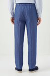 Pantalone effetto denim con coulisse e plissé