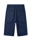 Washed Linen Bermuda Shorts with Drawstring