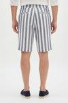 Striped Linen-Blend Bermuda Shorts with Drawstring - MONTEZEMOLO