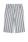 Striped Linen-Blend Bermuda Shorts with Drawstring