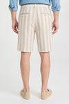 Striped Linen-Blend Bermuda Shorts with Drawstring - MONTEZEMOLO