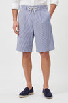 Fine-Stripe Stretch Cotton Seersucker Bermuda Short - MONTEZEMOLO