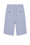 Fine-Stripe Stretch Cotton Seersucker Bermuda Short