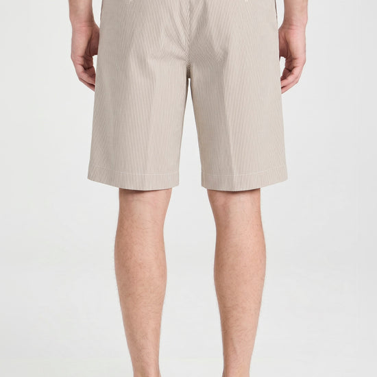 Fine-Stripe Stretch Cotton Seersucker Bermuda Short - MONTEZEMOLO