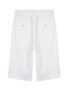 Seersucker Bermuda Shorts with Drawstring